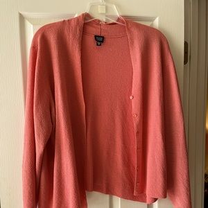 Eileen Fisher Coral Crepe Sweater
